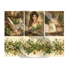   Prémium rizspapír - A4 - Fantasy sorozat: Kamilla, bazsalikom, menta - CK-5366