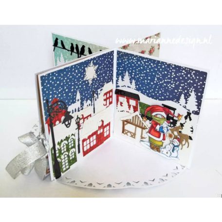 Marianne vágósablon Karácsonyi házikó