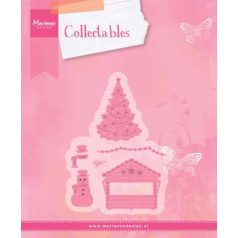 Marianne vágósablon, falu téli dekoráció