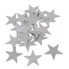 Csillag ezüst - 4,5 cm - 20 db/csomag