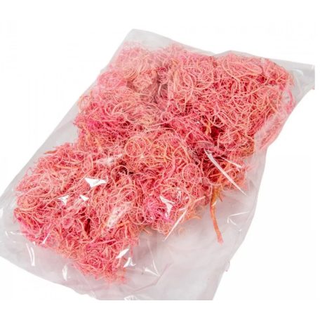 Kócos moha /Curly moos - Világos  rózsaszín - 15 dkg/csomag