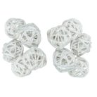 Rattan golyó - Fehér - 3 cm - 20 db/ csomag 