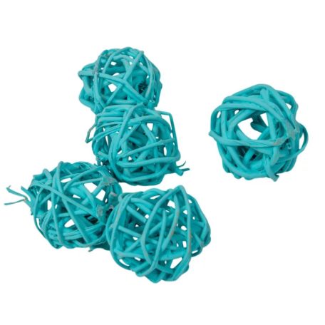 Vesszőlabda - Falfestékes aqua - 3 cm - 20 db/csomag