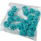 Vesszőlabda - Falfestékes aqua - 3 cm - 20 db/csomag