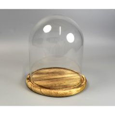 Üvegbúra fa talppal - 15x18 cm  
