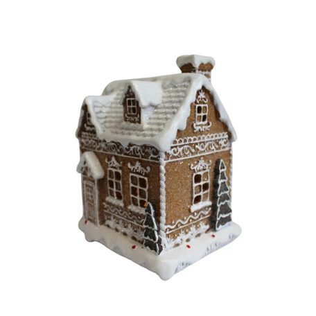 Világító mézeskalács házikó - 16 cm