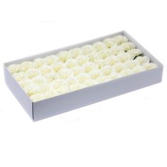 Szappanvirág - Szegfű - Fehér - 7x5 cm