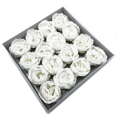   Szappanvirág - Peonia - Fehér - 6,8x6,8x4,4 cm - 16 db /doboz