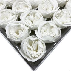   Szappanvirág - Peonia - Fehér - 6,8x6,8x4,4 cm - 16 db /doboz