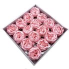 Szappanvirág - Peonia - Rózsaszín - 6,8x6,8x4,4 cm - 16 db /doboz