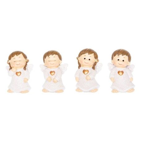 Angyal álló glitteres 2 féle - 2,5x2,5x3 cm 