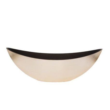 Csónak alakú kaspó - Arany - 55x13,5x17,5 cm  