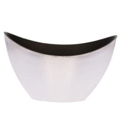 Csónak alakú kaspó - Ezüst - 20x9x11,5 cm