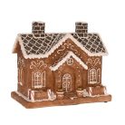 Karácsonyi kivilágított mézeskalács házikó - 24 cm  