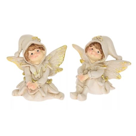 Tündér figura ülő - 2 féle - 9,2x7,7x8,1 cm