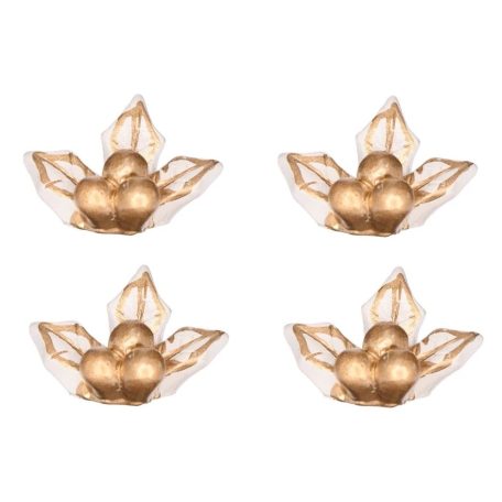 Magyal dekor - 3,5x2,8x1,9 cm - 4 db/csomag