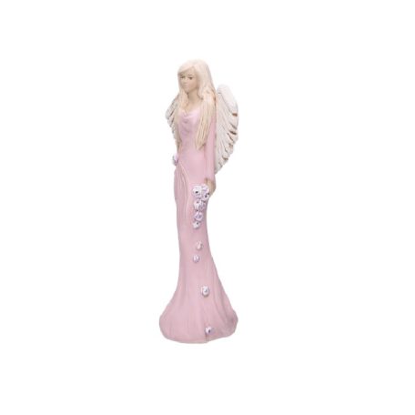 Angyal figura koronával - 12,5x7,5x36 cm