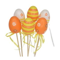  Tojás betűzős - Narancssárga - 6 cm - 6 db/csomag
