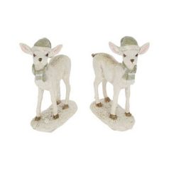 Szarvas sapkában, sállal, álló, - 6,8 x 3 x 8,5 cm