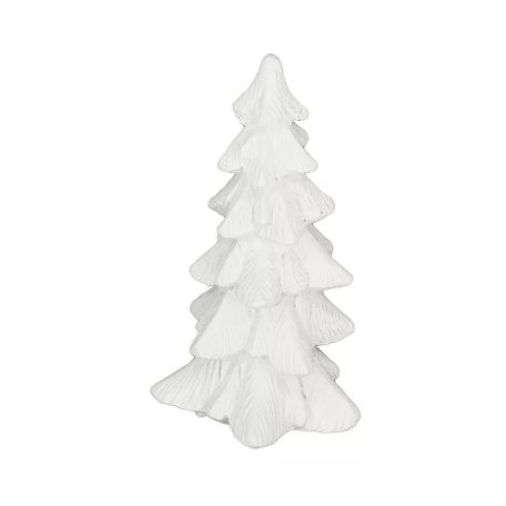 Fenyőfa dekor - Fehér - 8,5 cm