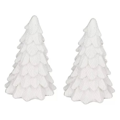 Fenyőfa dekor - Fehér - 5,5cm - 2db-os szett