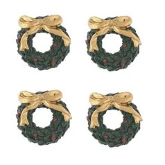 Koszorú masnival, öntapadós - 3,2x3x0,7 cm - 4 db/csomag