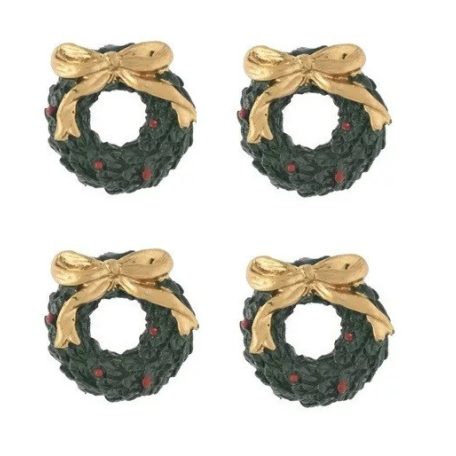 Koszorú masnival, öntapadós - 3,2x3x0,7 cm - 4 db/csomag