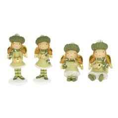 Angyal szívvel ülő - 2 féle - 4,2x4x6,5 cm 