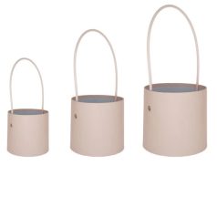 Kalapdoboz füllel - Rózsaszín - 3 db-os szett