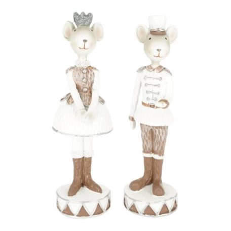 Egér fiú, lány ruhában - 2 féle - 14,5x4,5x4,5 cm