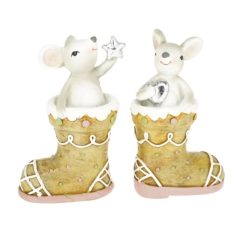 Egér mézeskalács csizmában - 2 féle - 12,5x7,5x4,5 cm 