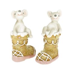 Egér mézeskalács csizmában - 2 féle - 9,5x5,5x3,5 cm  