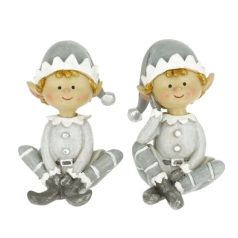 Manó fiú, lány sapkában ülő - 2 féle - 5x4x7,5 cm 