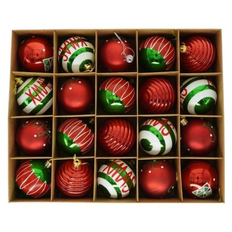 Gömb válogatás - 31x25x6 cm - 20 db/csomag