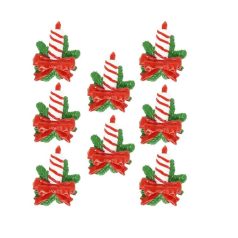  Gyertya masnival, öntapadós - 2,2x0,9x3 cm - 8 db/csomag