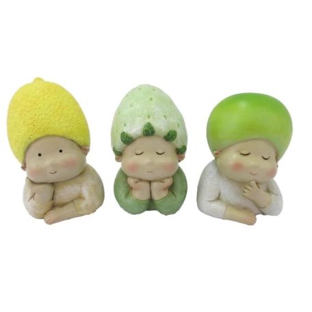 Gyerek citrom, eper, alma sapkában - 3,8x3,8x6,5 cm, 5x5x9 cm  