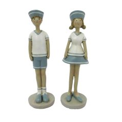 Gyerek fiú, lány, matrózruhában álló - 3,8x3,8x13 cm