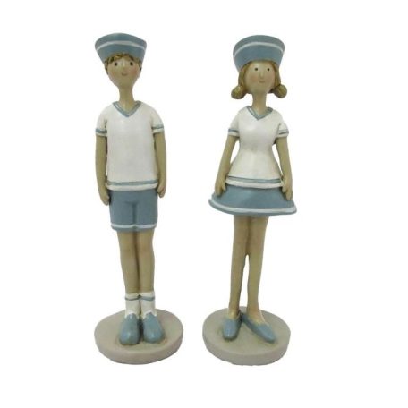 Gyerek fiú, lány, matrózruhában álló - 3,8x3,8x13 cm