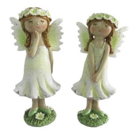 Tündér sziromruhában, virágkoszorúval  2 féle - 5,2x4x11,5 cm