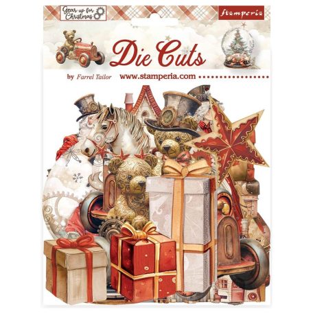 Stamperia kivágott formák - Gear Up For Christmas - DFLDC-102