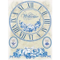 Stamperia rizspapír - Welcome óra - A4 - DFSA-4068