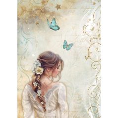   Stamperia rizspapir - A4 - Masquerade flowers corner - DFSA-4985