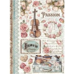 Stamperia rizspapír - A4 - Passion Music  - DFSA-4621  
