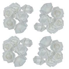 Polyfoam rózsafej - Fehér - 4 cm - 50 db/csomag