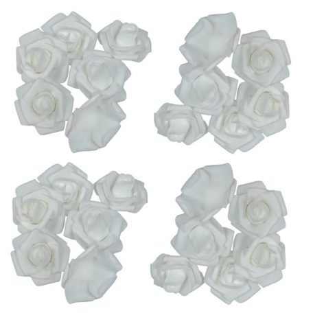 Polyfoam rózsafej - Fehér - 4 cm - 50 db/csomag