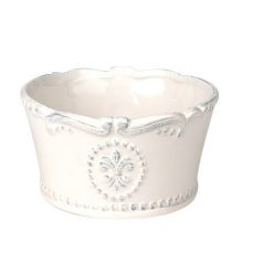 Bourbon kerámia tál - Fehér - 17x9,5 cm 