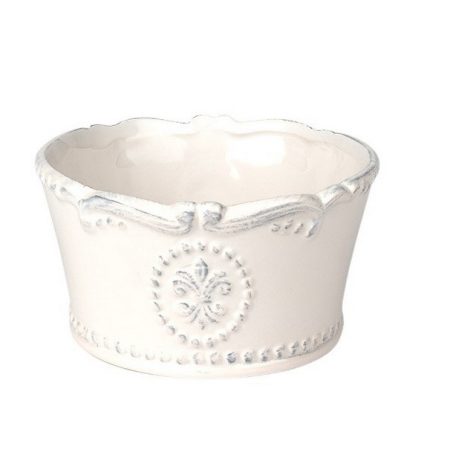 Bourbon kerámia tál - Fehér - 17x9,5 cm 
