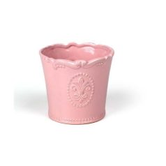   Bourbon kerámia kaspó - Rózsaszín - 11,5x11cm, 14x12,5 cm