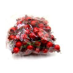 Csipkebogyó drótos - Piros -  20-30-50-100 db  