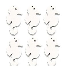 Tengeri csikó fehér - 8x3,5 cm - 1 db vagy 12 db/csomag